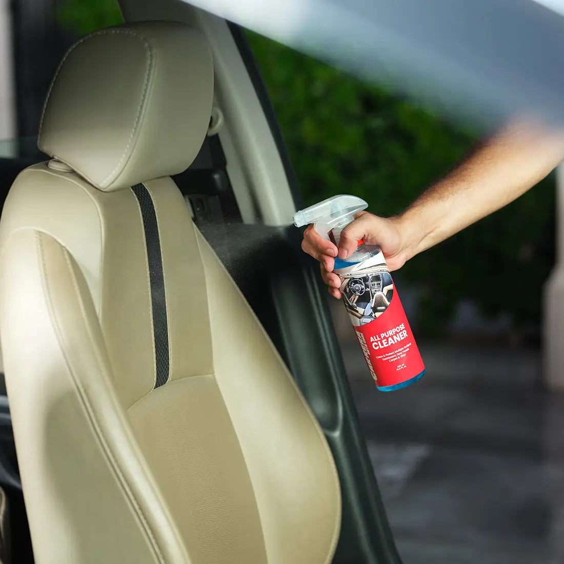 Carrera All Purpose Cleaner on Seat