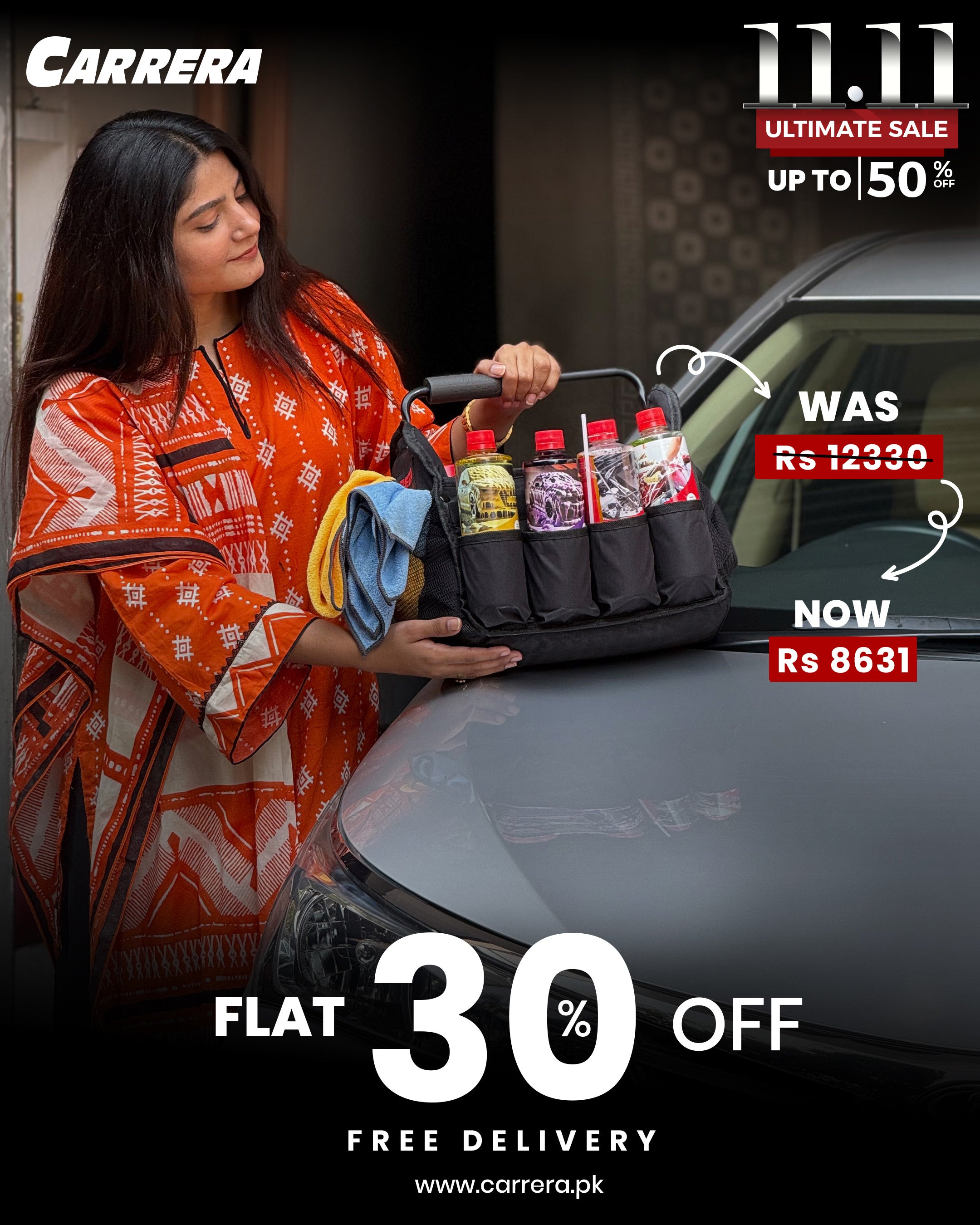 TD 500ml+APC 500ml+Colored Shampoo +Hard Wax+Waterless Wash & Wax +Interior Dressing +ED 500ml+GC 500ml+Plastic Restorer 200ml+Fragrance Card+ Rust Remover + Rust Preventive 200ml +Detailing Caddy (Advanced Protection Kit) +yellow MF