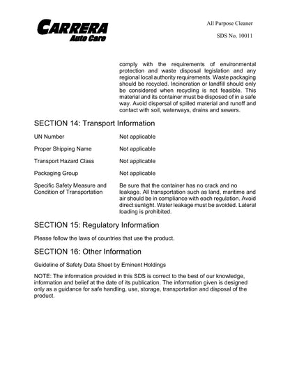 Carrera All Purpose Cleaner 500ml