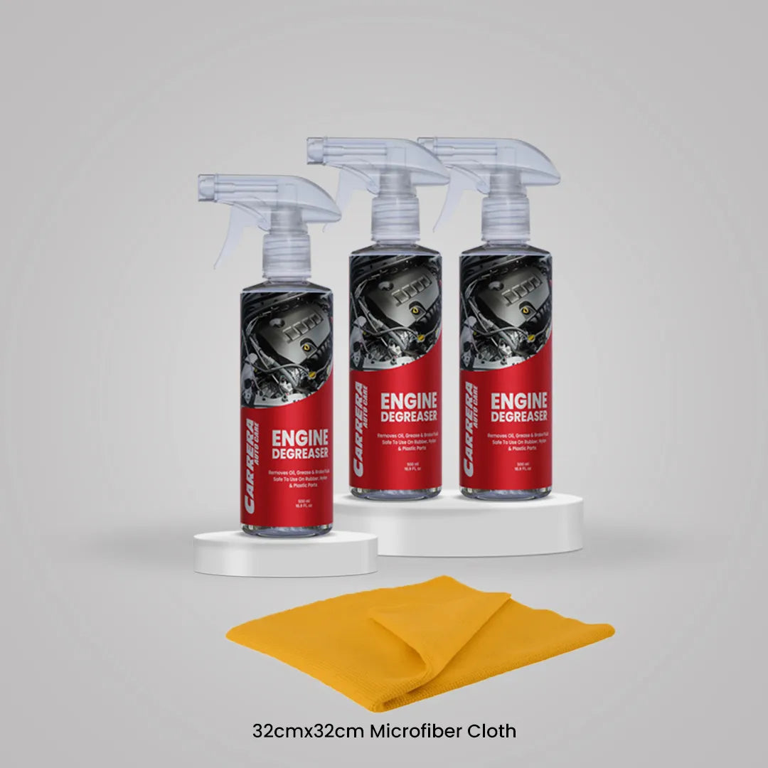 Carrera Pack of 3 Engine Degreaser 500ml With microfiber