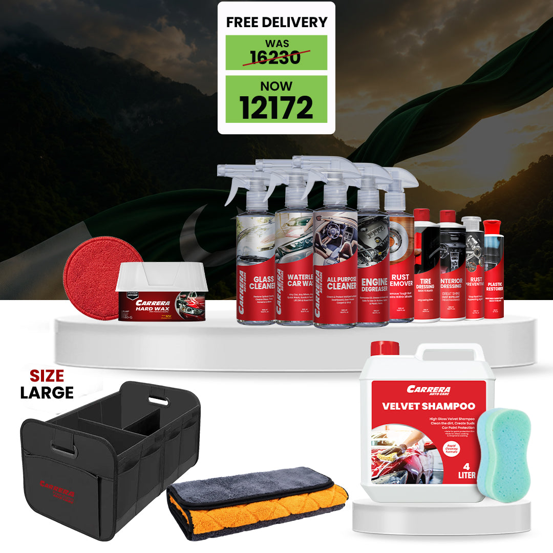 Large Trunk with Complete Carrera cleaning  products