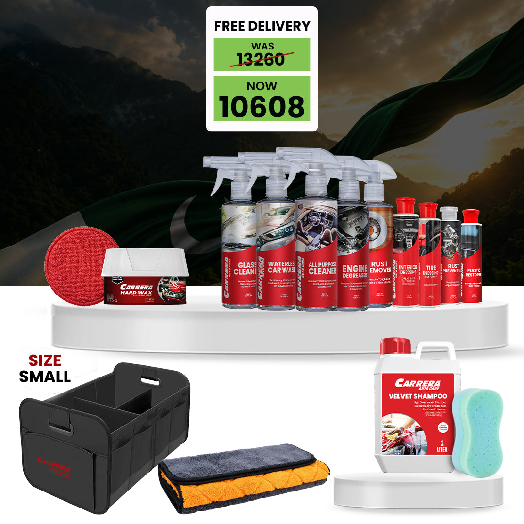 Large Trunk with Complete Carrera cleaning  products