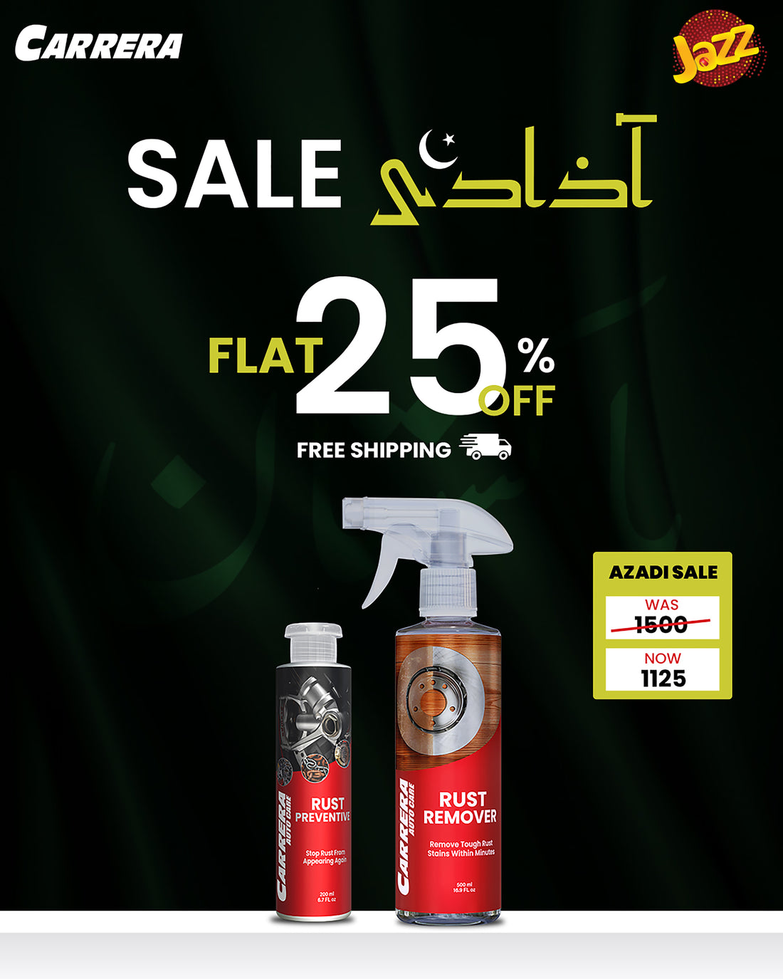 Carrera Rust Remover 500ml + Rust Preventive 200ml