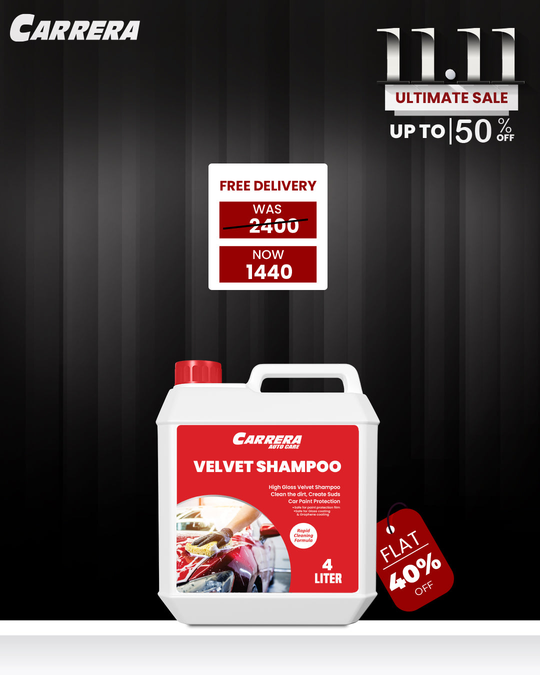 Carrera Car Wash Shampoo | Velvet Shampoo 4 Liter